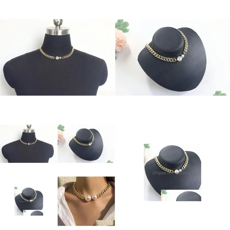 elegant big white imitation pearl choker necklace clavicle chain fashion necklaces for women wedding jewelry collar 2021 