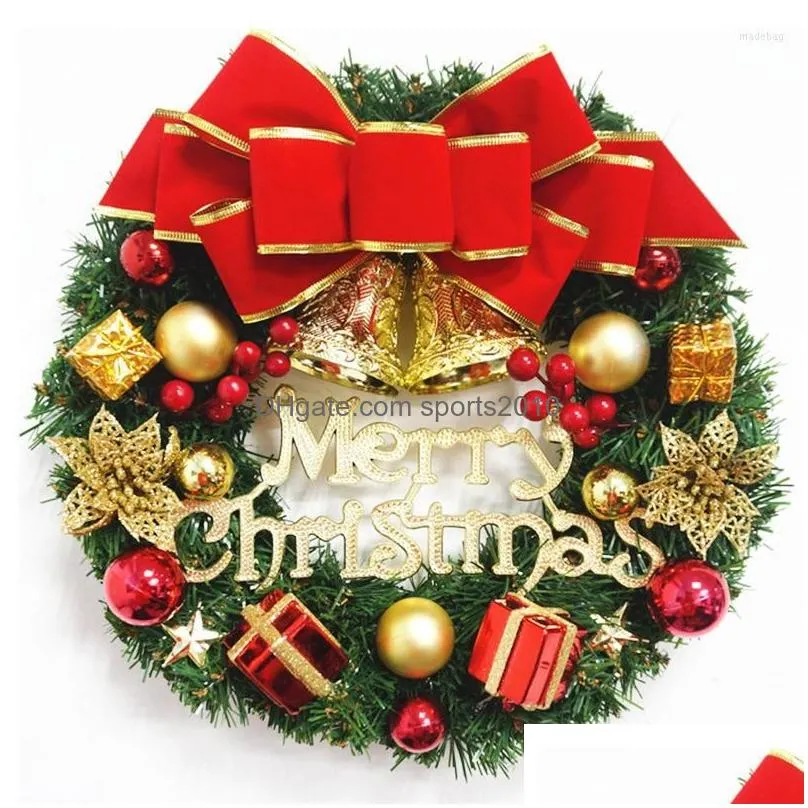 christmas decorations wreath 2022 holiday decoration shopping mall el 30cm pendant