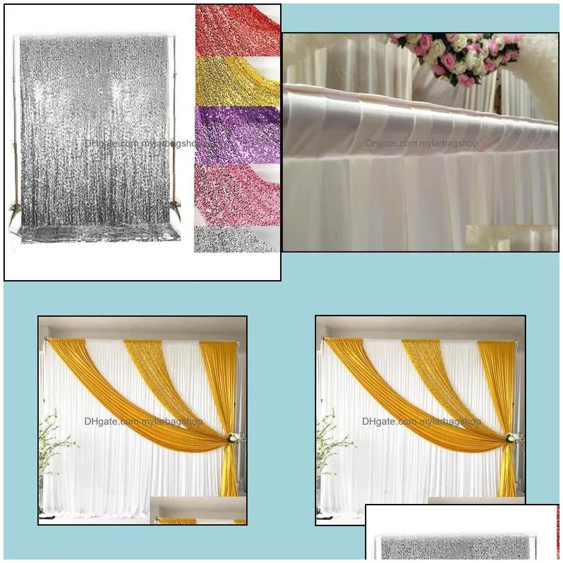 party decoration event supplies festive home garden fedex 10ft 20ft white wedding curtain dhz3h