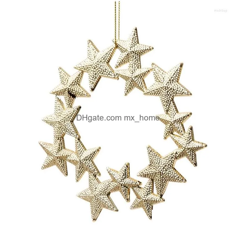 christmas decorations pendants stars deer/snowflake/angel for xmas tree hanging diy crafts kids gift ornament party