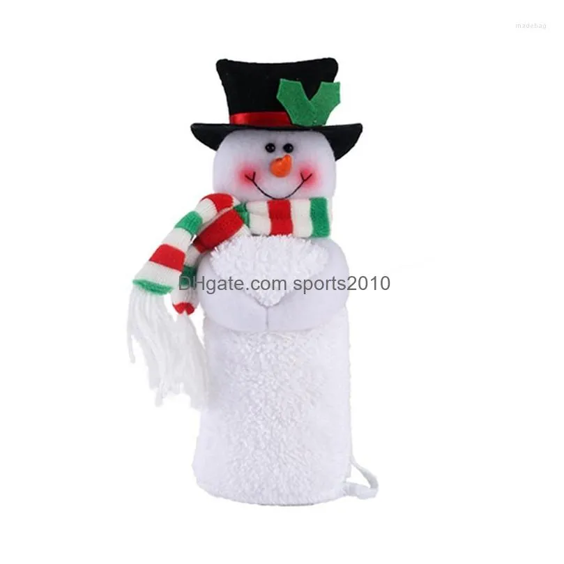 christmas decorations creative soft towel gift xmas tree santa claus snowmen cute portable washcloth dishcloth decoration