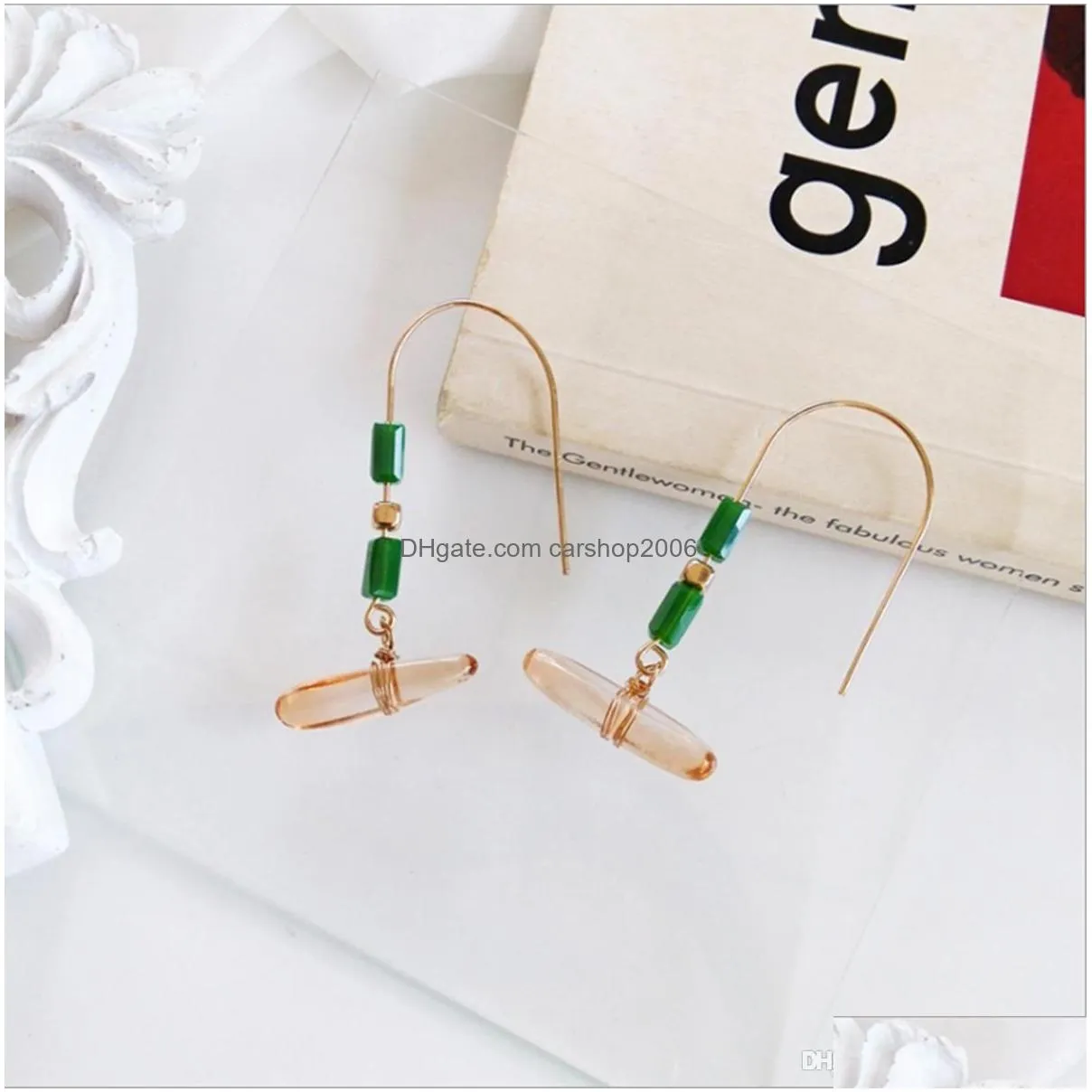 stone earrings geometric irregular goose soft stone earrings simple fashion female earrings