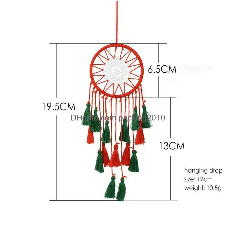 christmas decorations dream catcher for decoration home wall decor woven pendant pure handmade tapestry room tree pendantschristmas