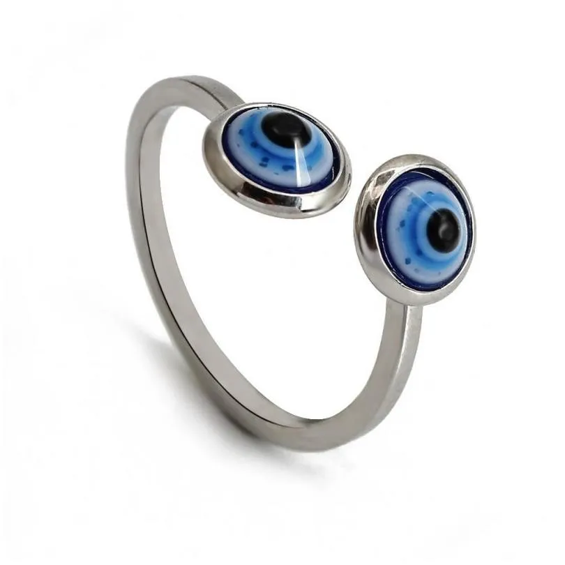 evil eye ring for women men open adjustable blue eyes band rings fashion jewelry gifts