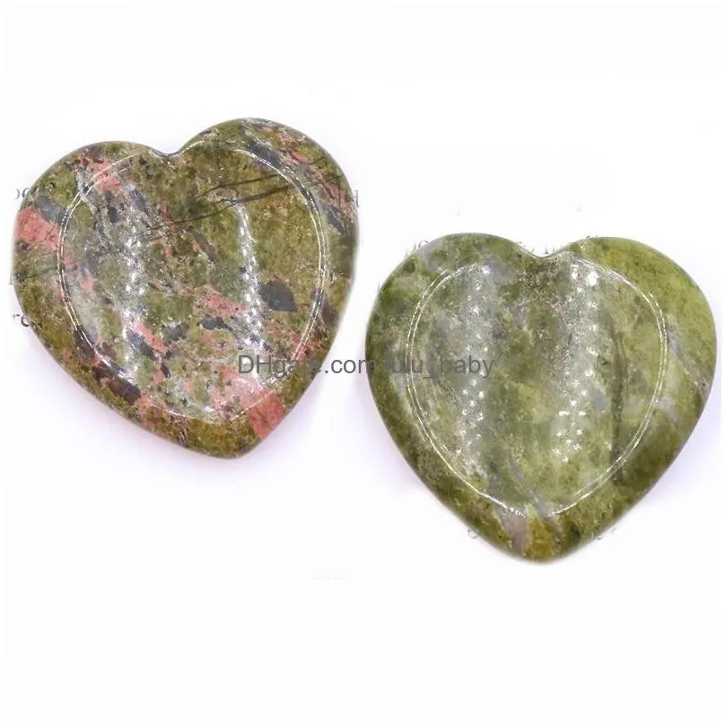 40mm loose heart healing stone love pocket palm spoctrolite worry stone for anxiety reiki balancing rocks gemstone farmhouse kitchen