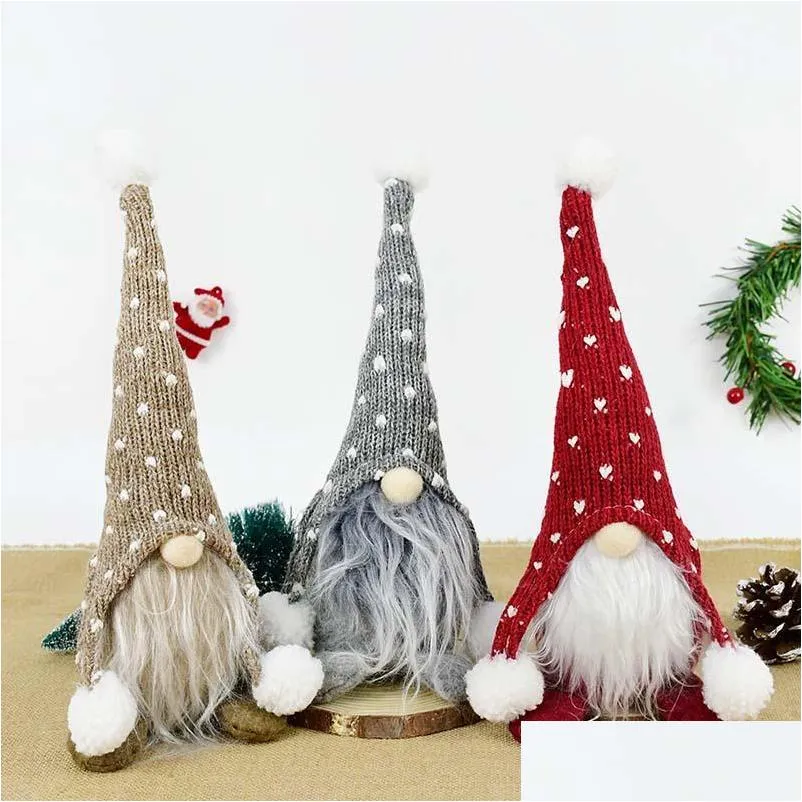 christmas decorations 1pc faceless doll long hat santa claus gnome dolls for year party home ornaments xmas gift kids toy