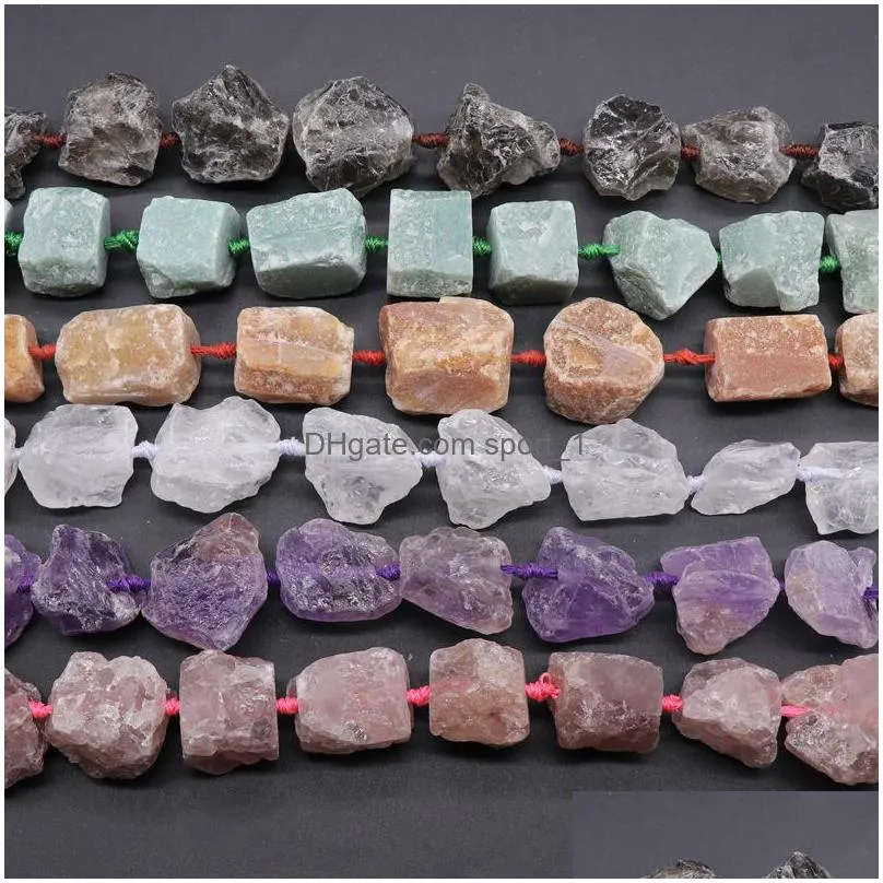 natural raw crystal gemstone nugget rough gems stone 15 inch chakras healing gemstone loose beads