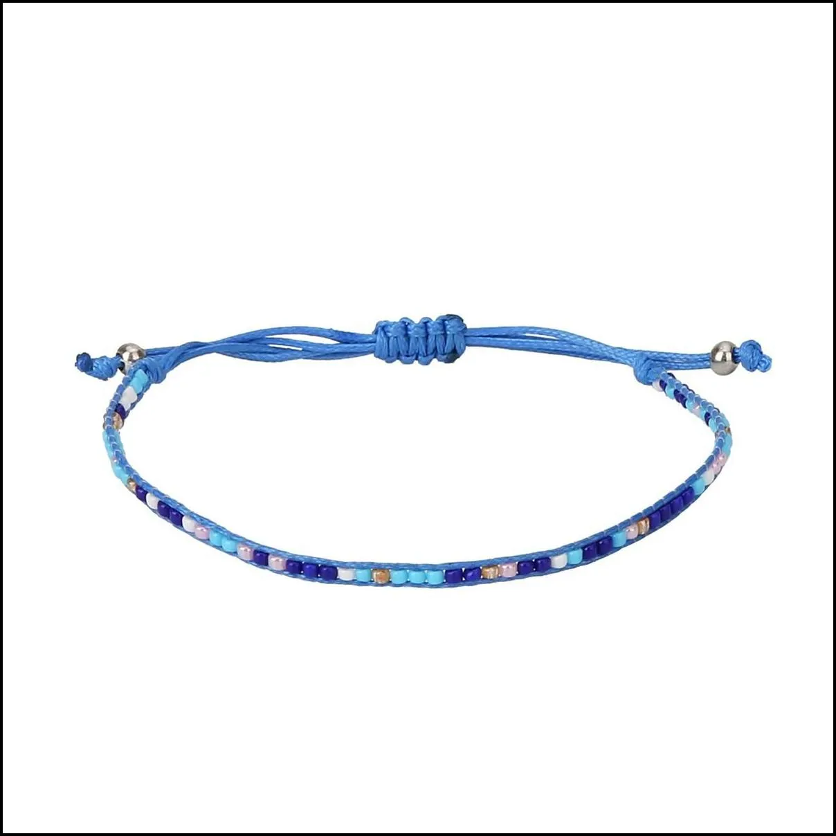 10pc/set fashion braided rope bracelet set handmade waterproof wrap bracelet charm woman kids for gift