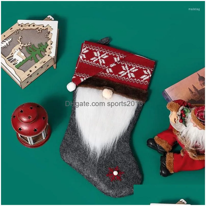 christmas decorations day stockings faceless gnome old man socks pendant party supplies fashion