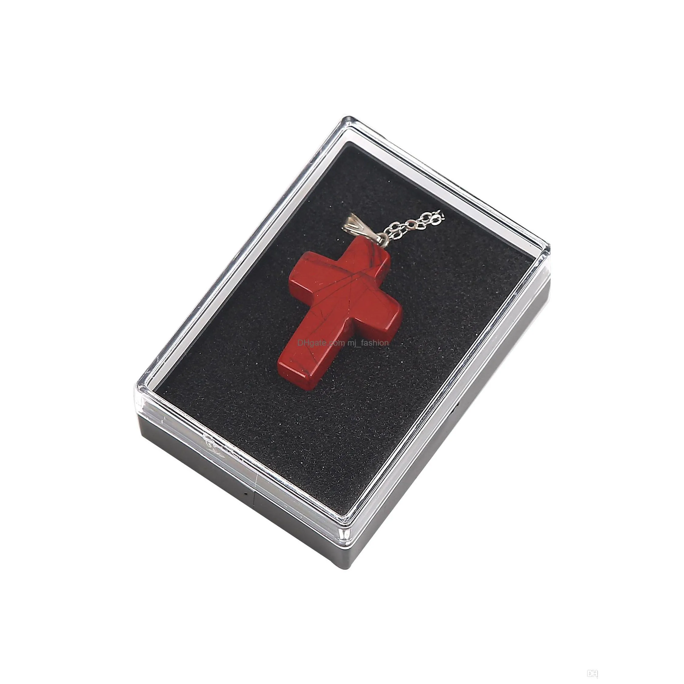 multicolored cross pendant necklace men and women personality innovative fashion jewelry