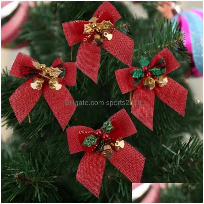 christmas decorations 10/20pcs ornaments tree bow bells creative gift box decoration home navidad year 2022 gifts