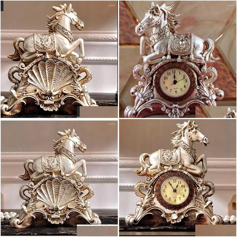 table clocks christmas decorations for home riches and horses living room clock creative personality art