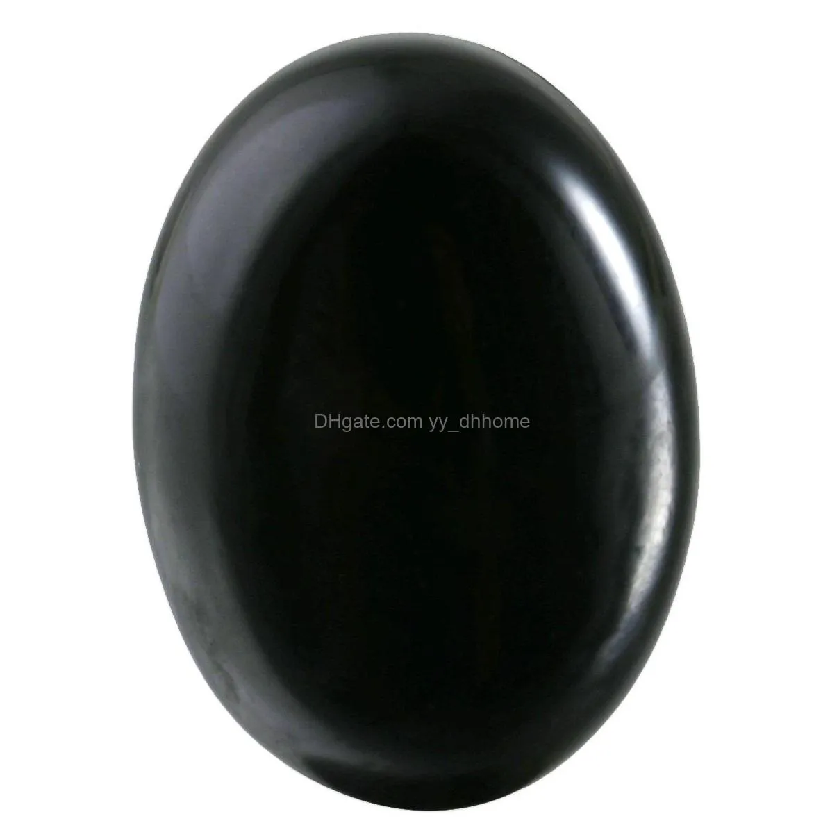 natural black onyx oval flat back gemstone cabochons healing chakra crystal agate stone bead cab covers no hole for jewelry craft