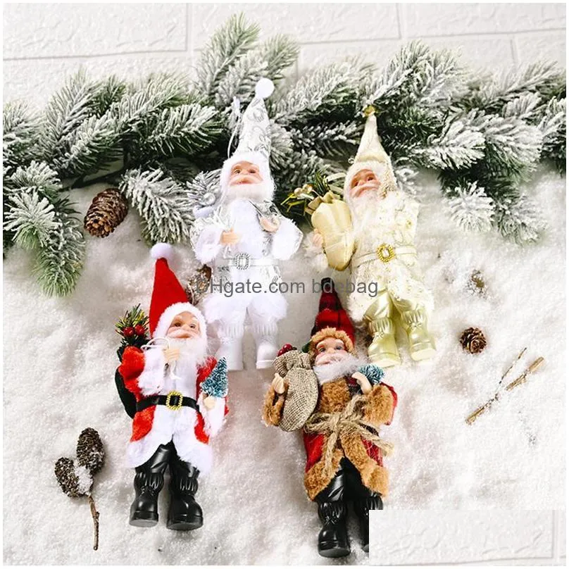 christmas decorations small santa doll tree decor hanging plush pendant festival party ornament for indoor bar shop pendantchristmas