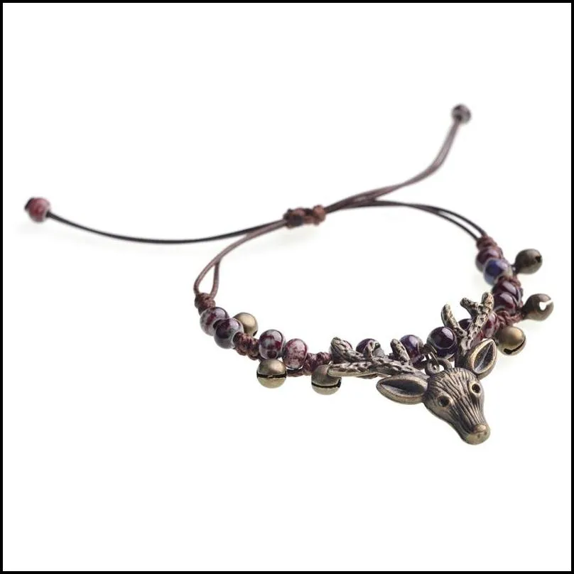 crack glaze forest retro small elk bracelet female fashion popular new product