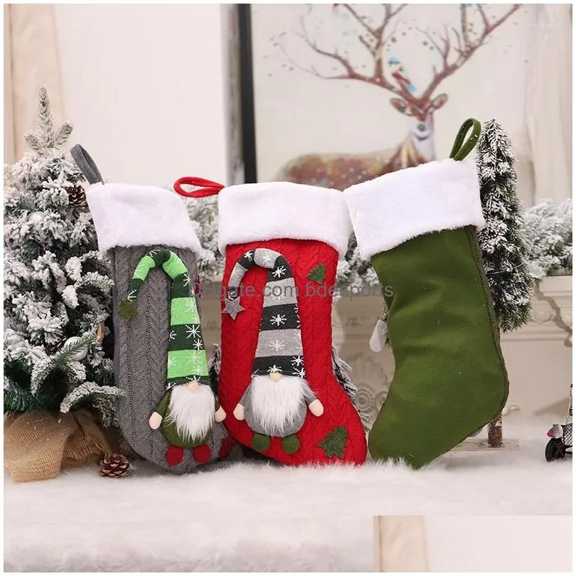 christmas decorations personalized knitted stockings family stocking custom holiday set