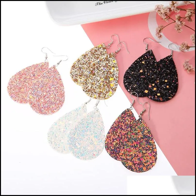 4 pairs teardrop leather earring for women girls gifts bohemia style earring sets jewelry