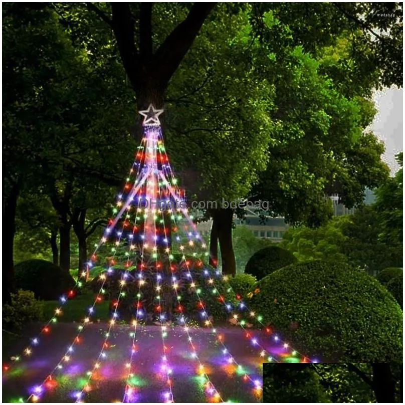 christmas decorations decoration dipper star string lights 300 led tree 8 modes waterproof with 16.2inches lighted