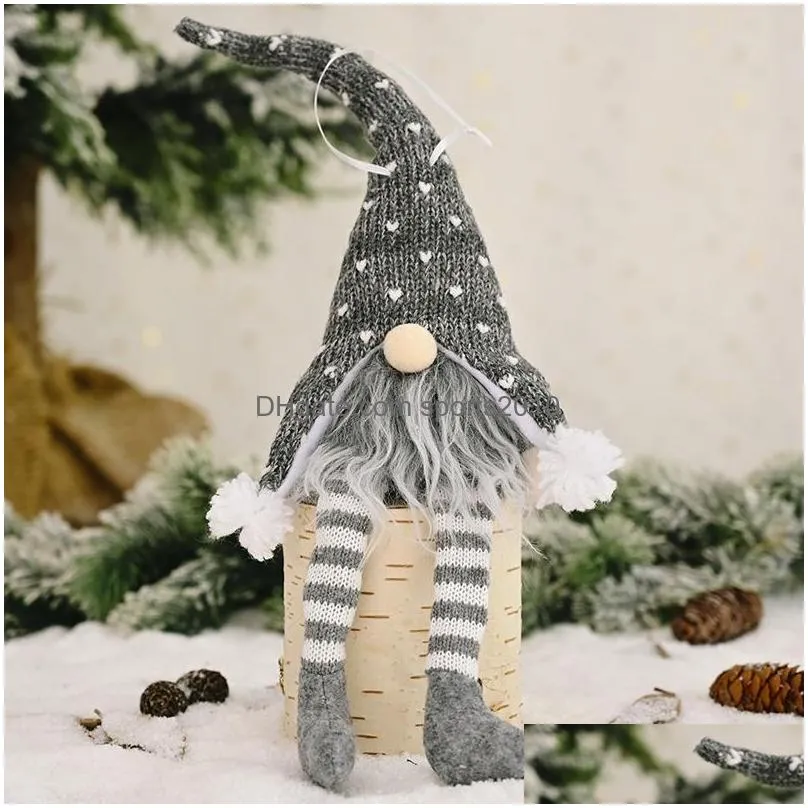 christmas decorations gift glowing gnome pendant cute faceless doll ornament tree holiday decoration for childrenchristmas