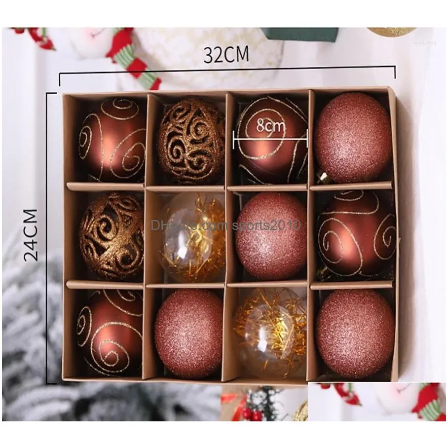 party decoration 12pcs 8cm christmas balls tree ornaments ball xmas hanging for home decor year gifts navidad