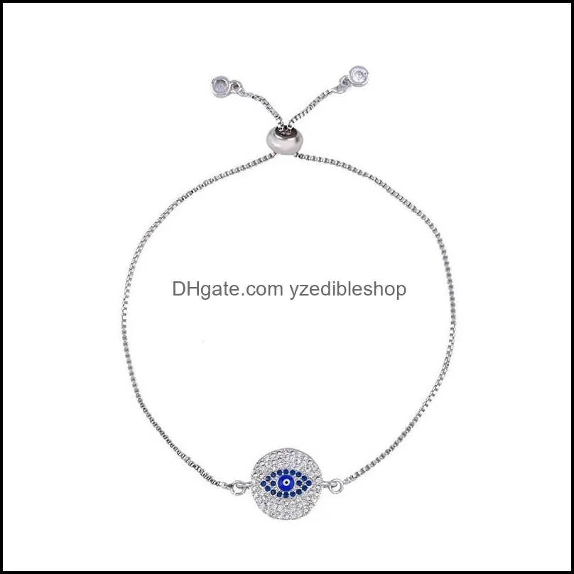 retro crystal eye bracelet pull string adjustable diamond bracelets women fashion jewelry gift