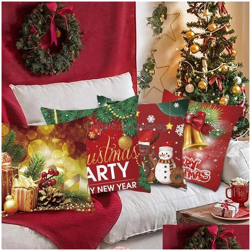 cushion/decorative pillow 45 christmas cushion cover decorations for home throw pillows sofa decor pillowcase covercushion/decorative