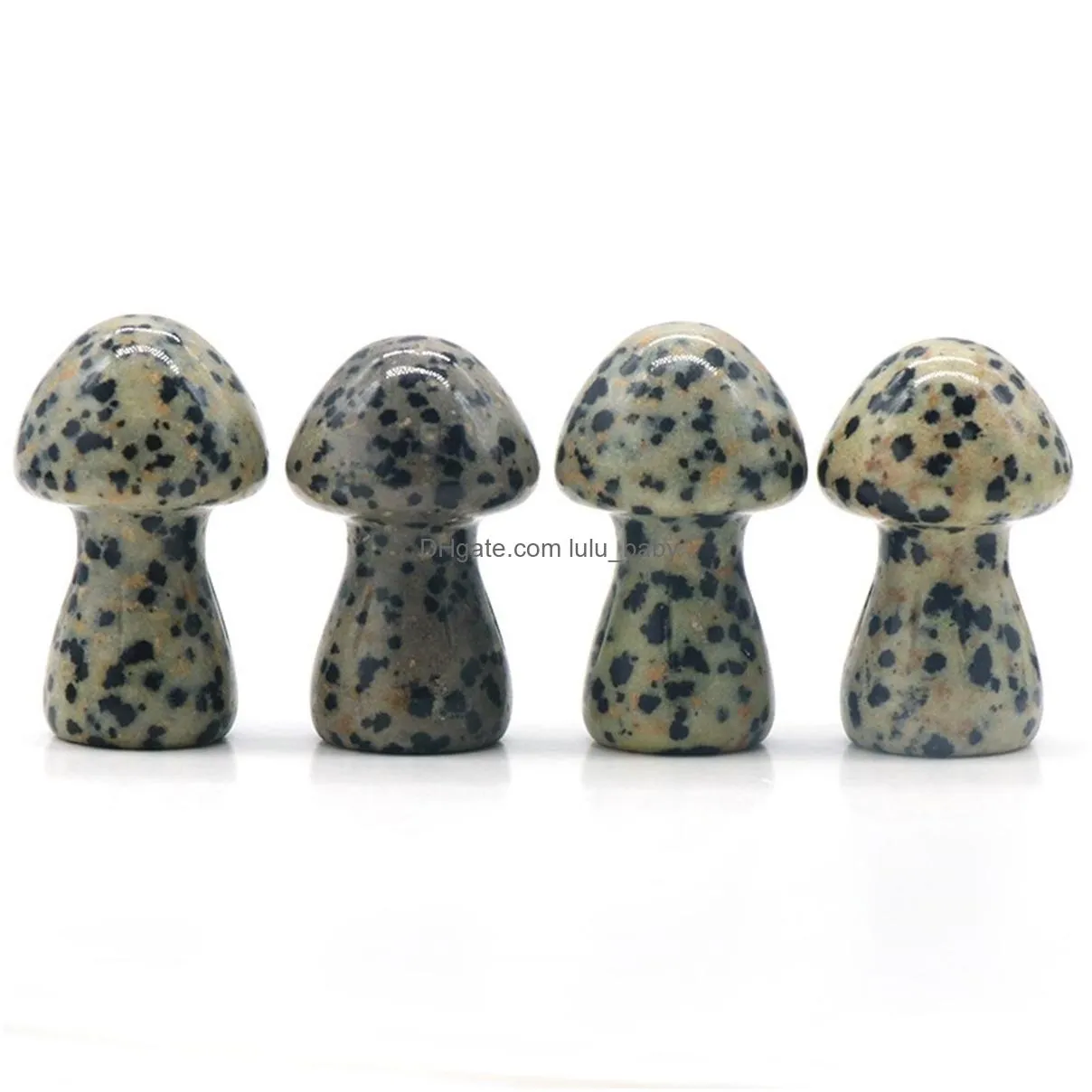 35mm unakite gemstone sculpture decor carving mushroom polished cute mushroom stones for home garden lawn yard decoration