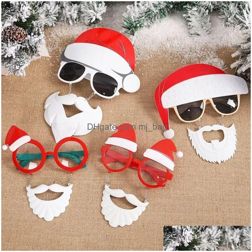 christmas decorations glasses santa claus snowman snowflake merry gifts navidad noel 2022 party decoration kids favor