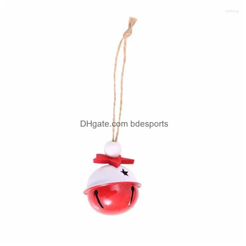 christmas decorations 10pcs/lot bells hanging pendant red white bell for tree decoration diy craft home sounds