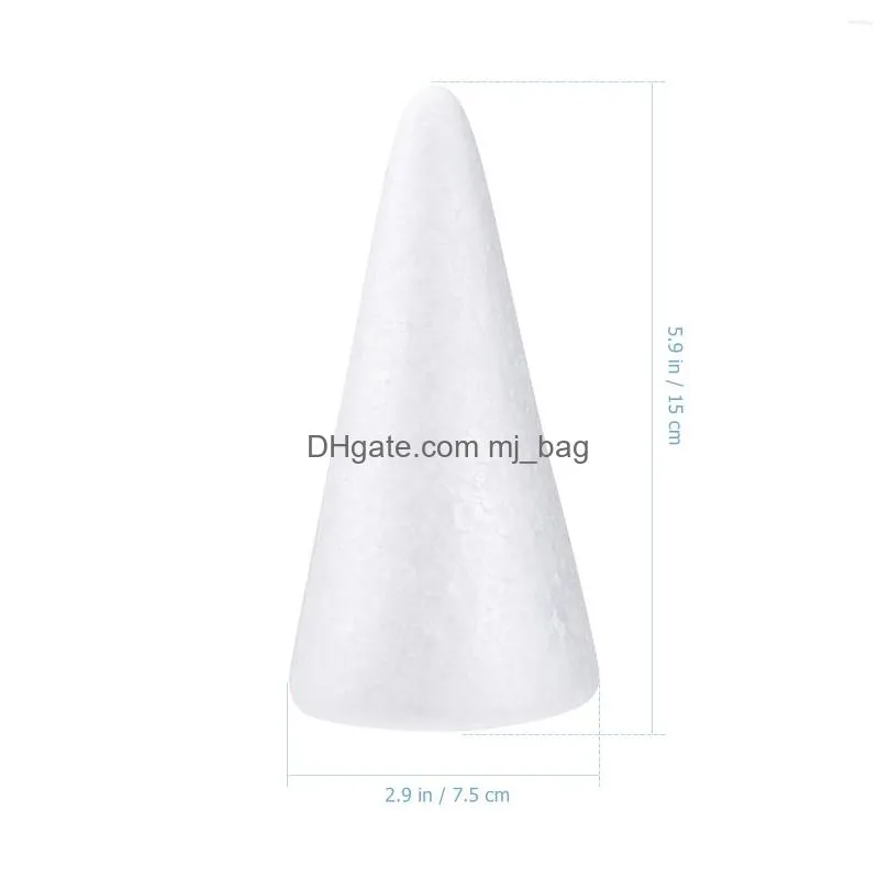 party decoration cone cones craft styrofoam tree christmas diycrafts polystyrene whitefloral children supplies shapes shaped