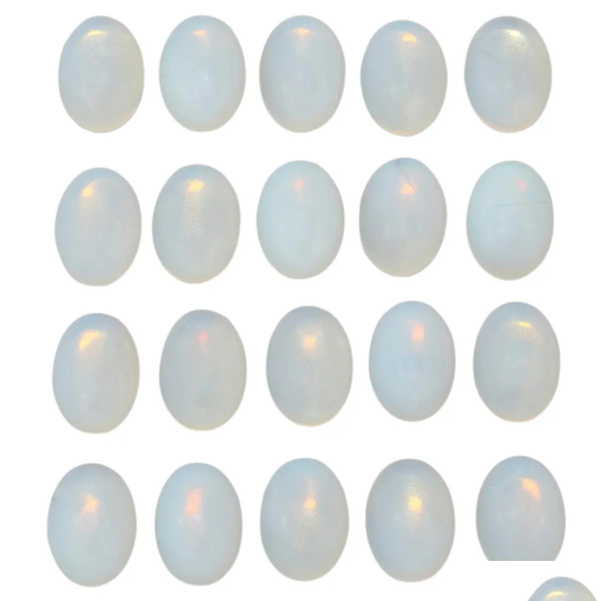 opalite oval flat back gemstone cabochons healing chakra crystal stone opal bead cab covers no hole for jewelry craft making