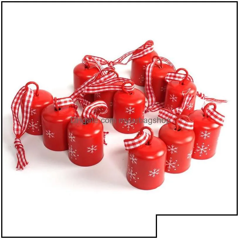 christmas decorations christmas decorations decoration 12pcs red cylindrical jingle bell 25mm snowflake small tree hangi mylarbagshop