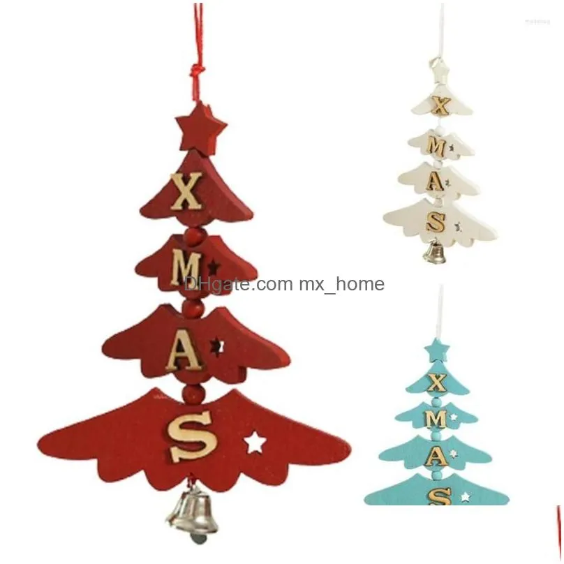 christmas decorations ornament decoration fashion lightweight small wooden tree pendant gadget for party