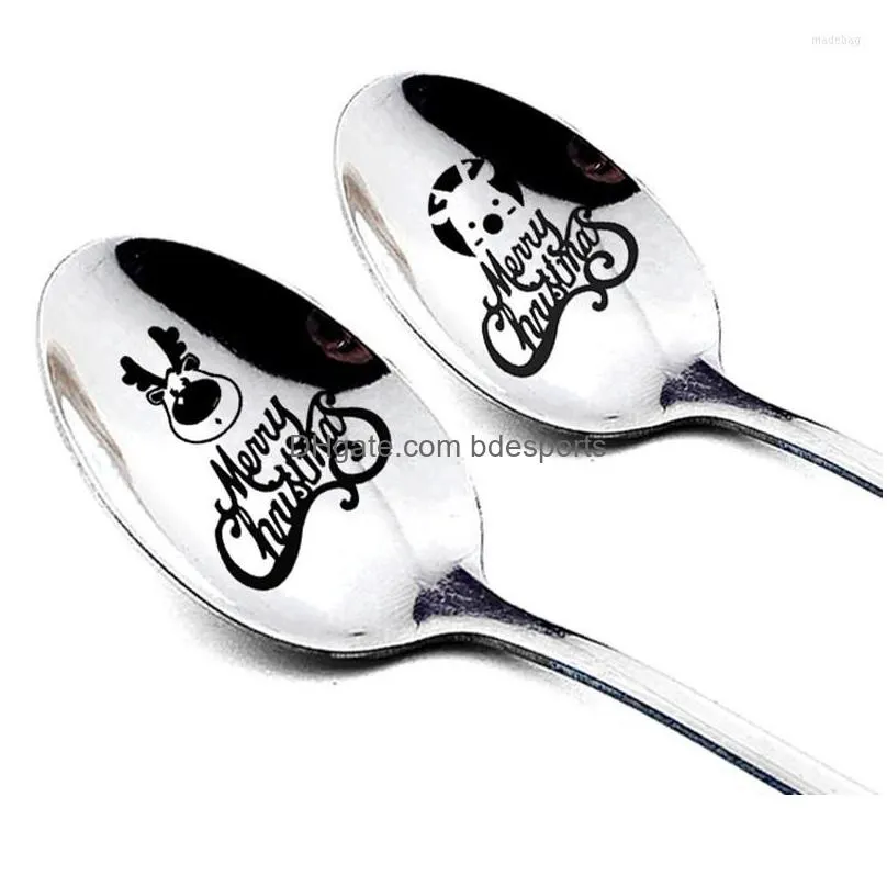 christmas decorations latest for home table spoons xmas party tableware ornaments year 2022 navidad natal gifts