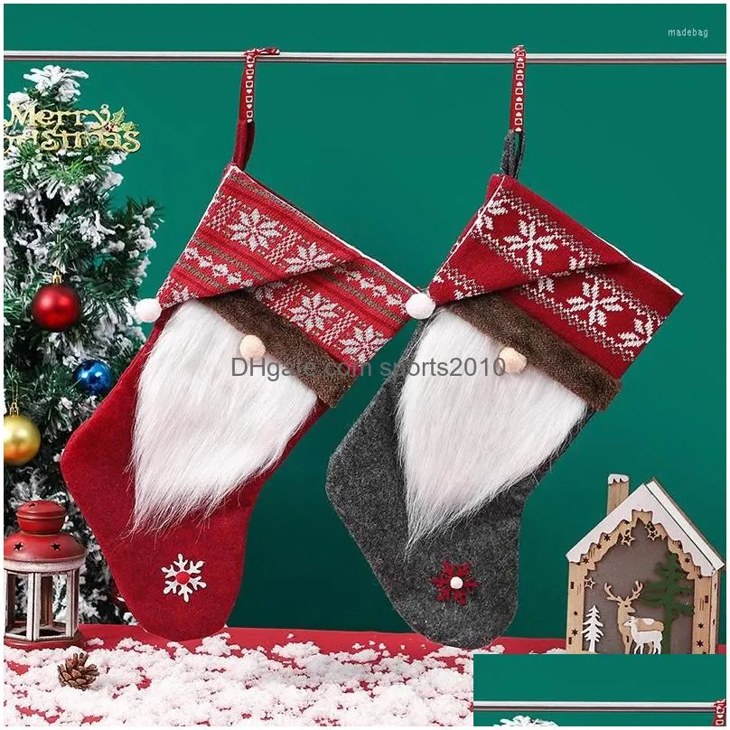 christmas decorations day stockings faceless gnome old man socks pendant party supplies fashion