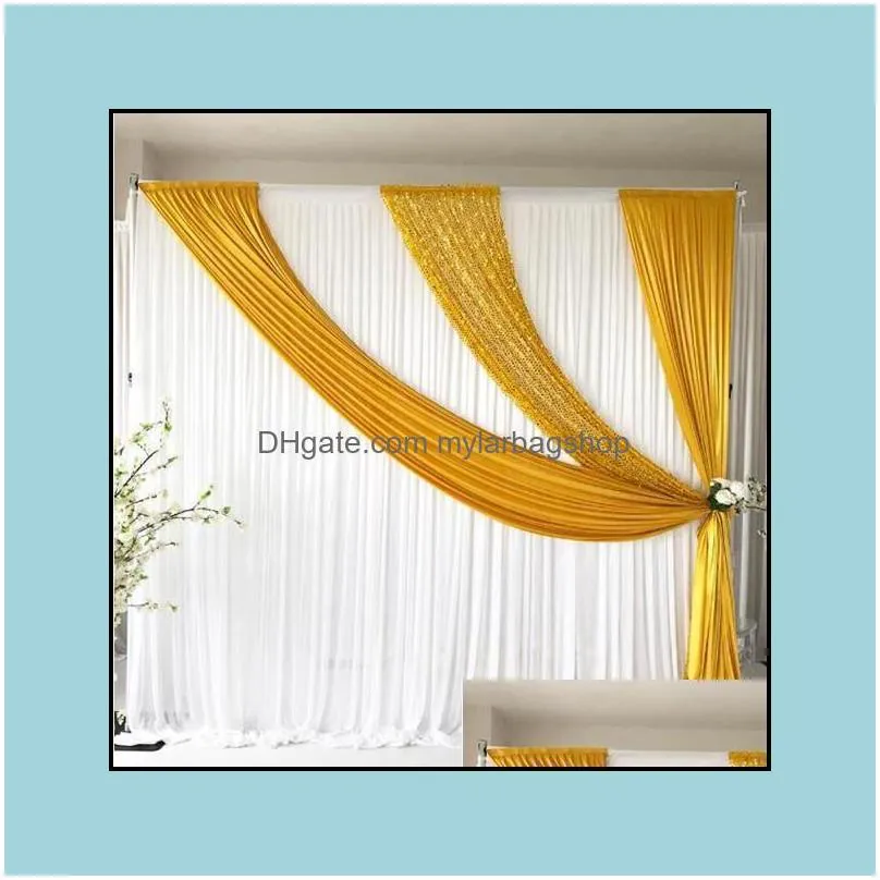 party decoration event supplies festive home garden fedex 10ft 20ft white wedding curtain dhz3h