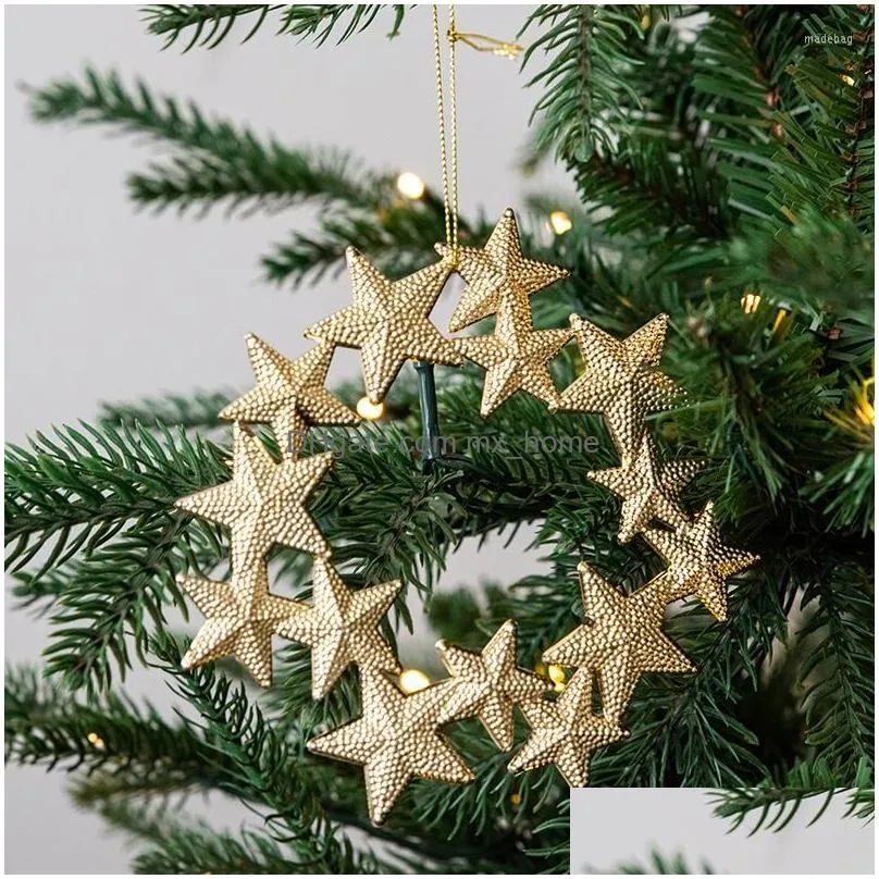 christmas decorations pendants stars deer/snowflake/angel for xmas tree hanging diy crafts kids gift ornament party