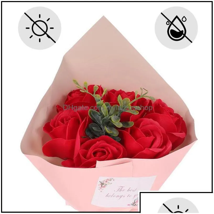 party favor event supplies festive home garden 1pc artificial soap flowers practical rose surprise gifts drop delivery 2021 8kq51