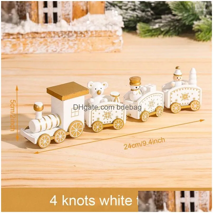 christmas decorations wooden train merry ornaments for home table navidad xmas gifts year kerst decoratie 2023