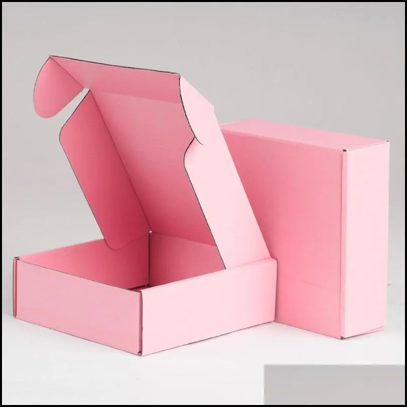 corrugated paper boxes colored gift wrap packaging folding square packing jewelry packing cardboard box 15x15x5cm 20211222q2
