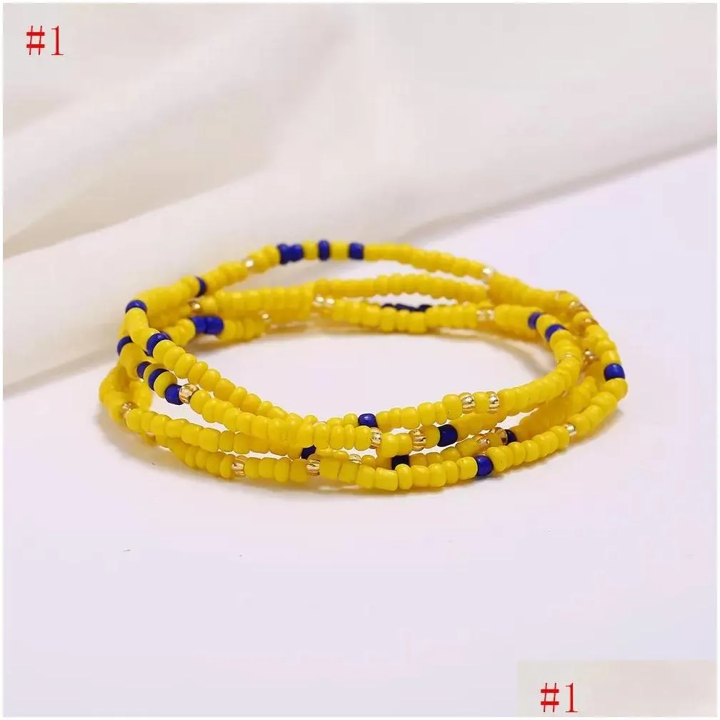 boho style beads waist chain elastic colorful beaded bikini belly chains summer  jewelry for women girls wholesale price