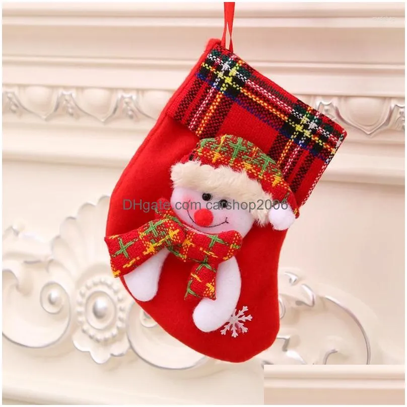 christmas decorations year stocking sack xmas gift candy bag noel for home natal navidad sock tree decor