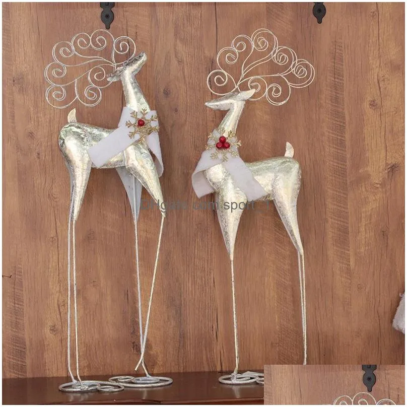 christmas decorations crafts iron deer oranments merry elk table decor for home 2022 happy year naviidad giftschristmas