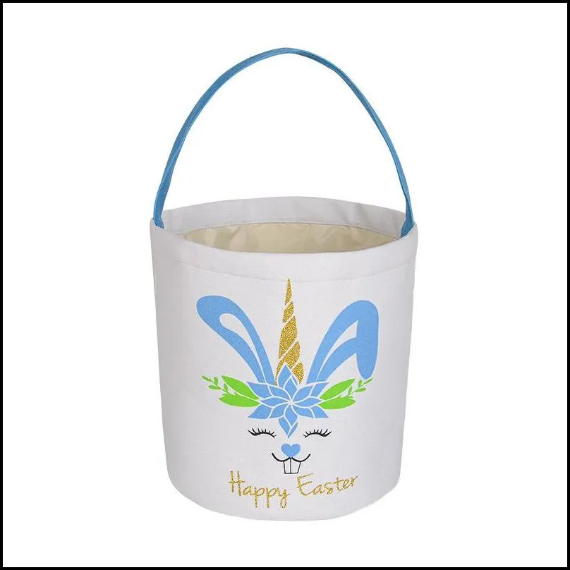 easter bunny bag burlap tote printed rabbit handbag easter egg basket put gift storage diy party favor seashipping 100pcs 26 o2