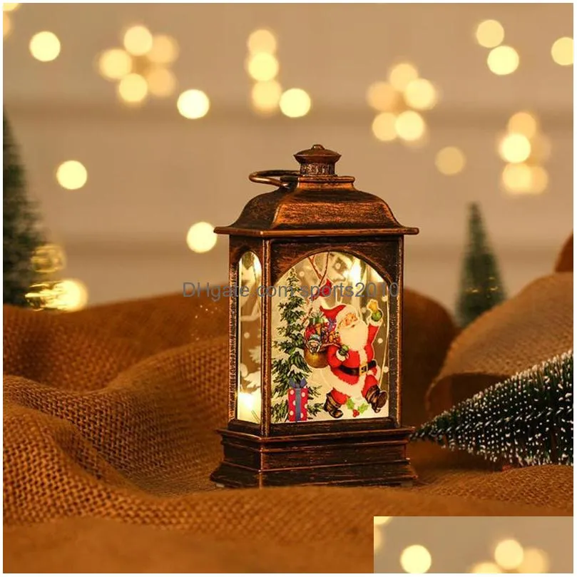 christmas decorations lantern light led portable candle lamp night for festival fireplacechristmas