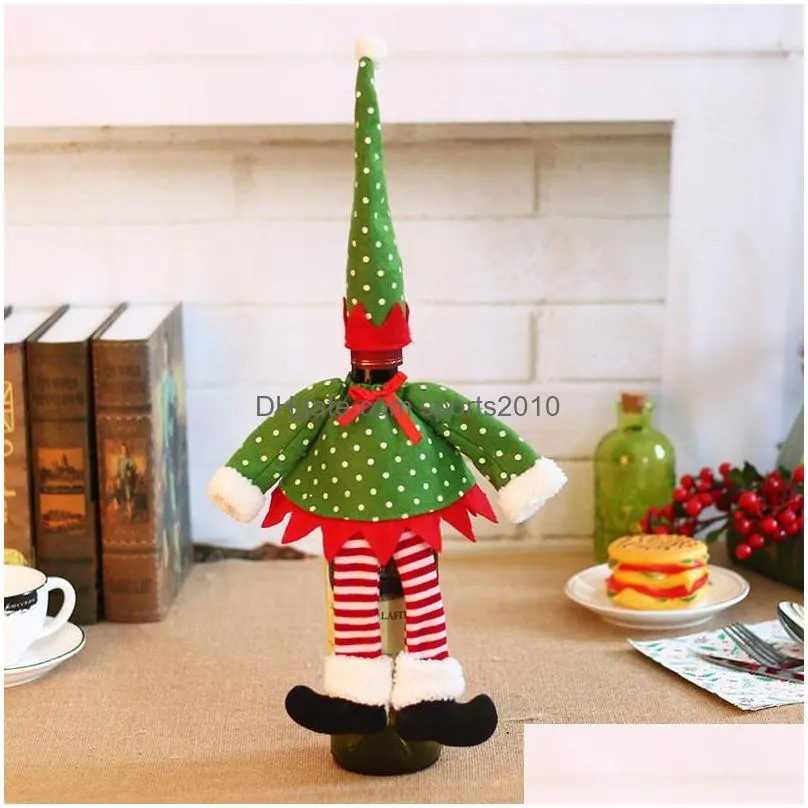 christmas decorations merry wine bottle cobers bag party table decoration for home santa claus champagne cover 5zchristmas