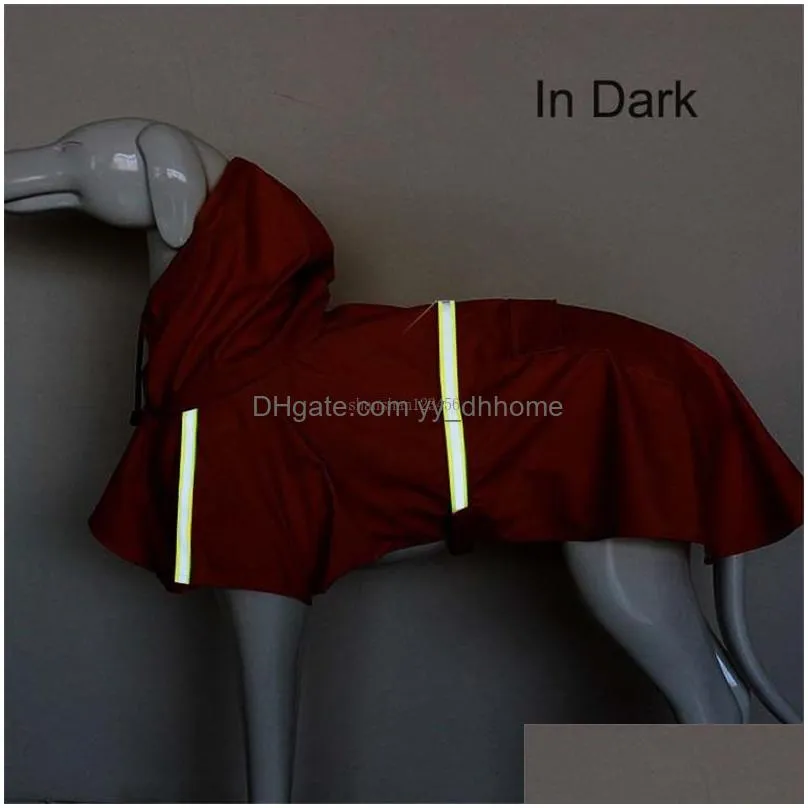 dog raincoat apparel pet dog reflective waterproof raincoats safe walk the dogs outwears accessories