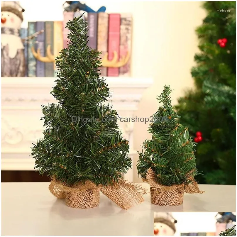 christmas decorations 20/30cm table mini tree decoration pine xmas gift