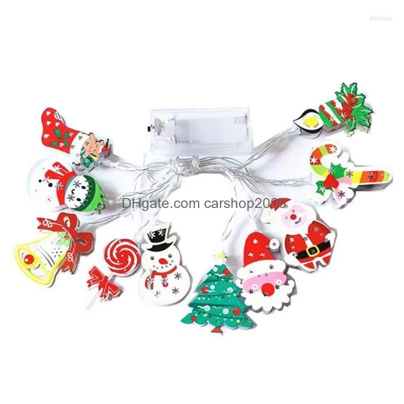 christmas decorations xmas led light string garland snowflakes hanging window night lamp home party holiday year decoration