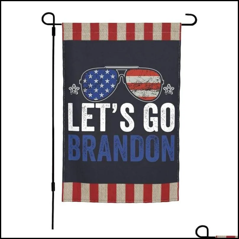 lets go brandon outdoor garden flag two sided hand banner 45x30 hanging flags party supplies 7tl h1